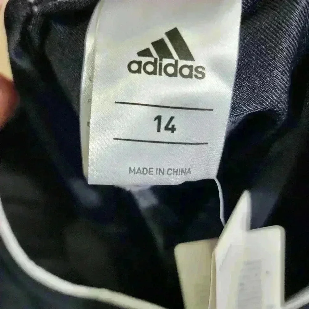 Black and white trim Adidas one piece bathing suit size 14 - Picture 7 of 8